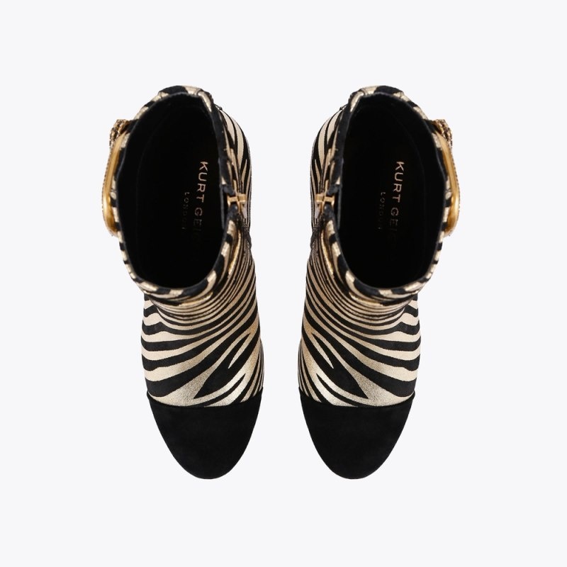 Kurt Geiger London Mayfair Women's Ankle Boots Gold | Malaysia SW30-230