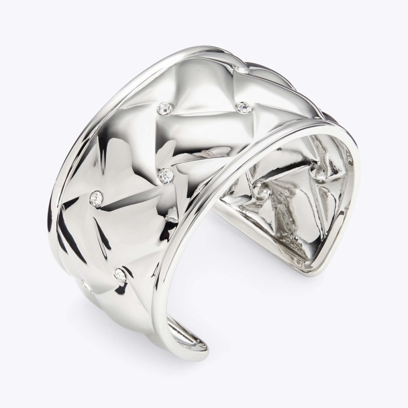 Kurt Geiger London Metal Quilted Xl Bracelet Women's Jewelry Silver | Malaysia KE53-551