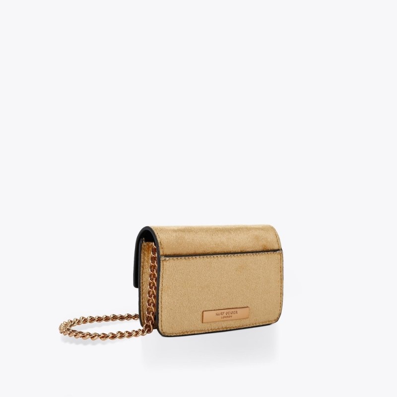 Kurt Geiger London Micro Bow Shoreditch Women's Crossbody Bags Gold | Malaysia NF69-028