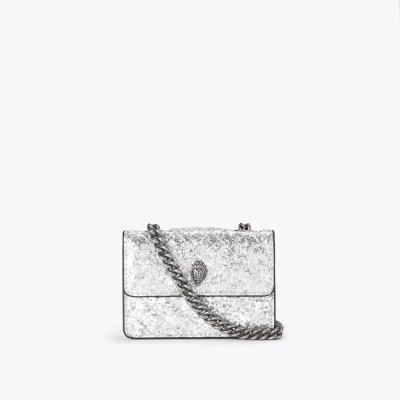 Kurt Geiger London Micro Kensington Women's Crossbody Bags Silver | Malaysia RO27-007