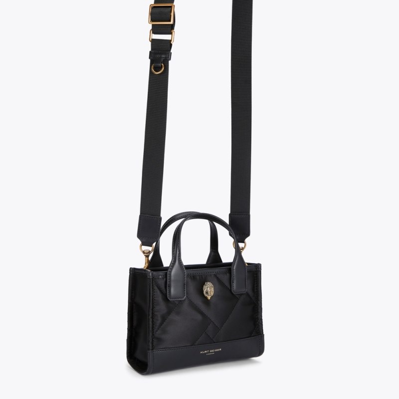 Kurt Geiger London Micro Recycled Women's Tote Bags Black | Malaysia QV64-453