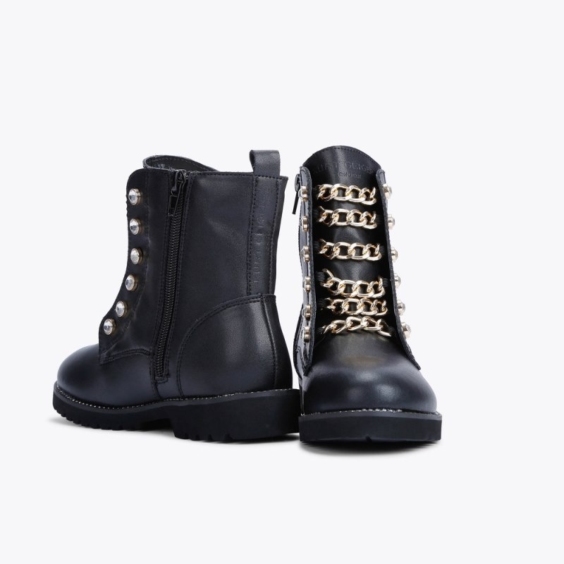 Kurt Geiger London Mini Bax Boot Kids Shoes Black | Malaysia HO61-863