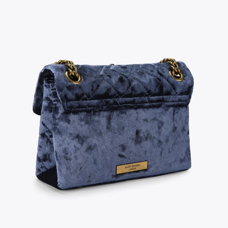 Kurt Geiger London Mini Crystal Kensington Women's Mini Bags Dark Blue | Malaysia JW95-005