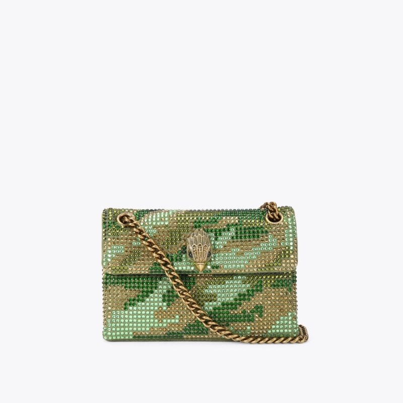 Kurt Geiger London Mini Fabric Kensington Women\'s Crossbody Bags Green | Malaysia FG03-145
