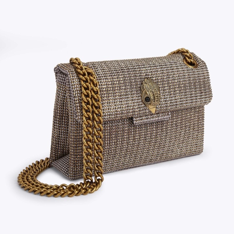 Kurt Geiger London Mini Fabric Kensington Women's Crossbody Bags Beige | Malaysia QZ47-195