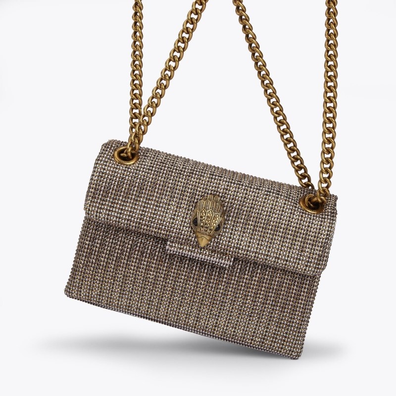 Kurt Geiger London Mini Fabric Kensington Women's Crossbody Bags Beige | Malaysia QZ47-195