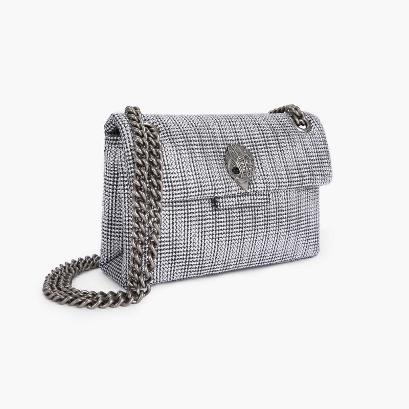 Kurt Geiger London Mini Fabric Kensington Women's Crossbody Bags Silver | Malaysia MY20-972