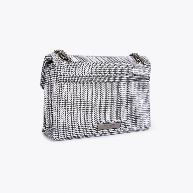 Kurt Geiger London Mini Fabric Kensington Women's Crossbody Bags Silver | Malaysia MY20-972