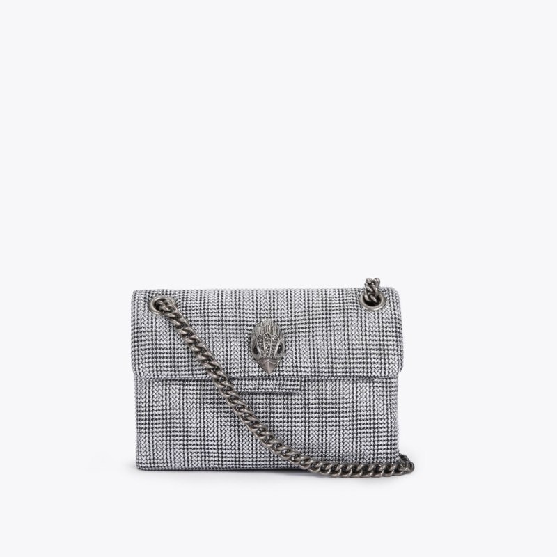 Kurt Geiger London Mini Fabric Kensington Women\'s Crossbody Bags Silver | Malaysia MY20-972