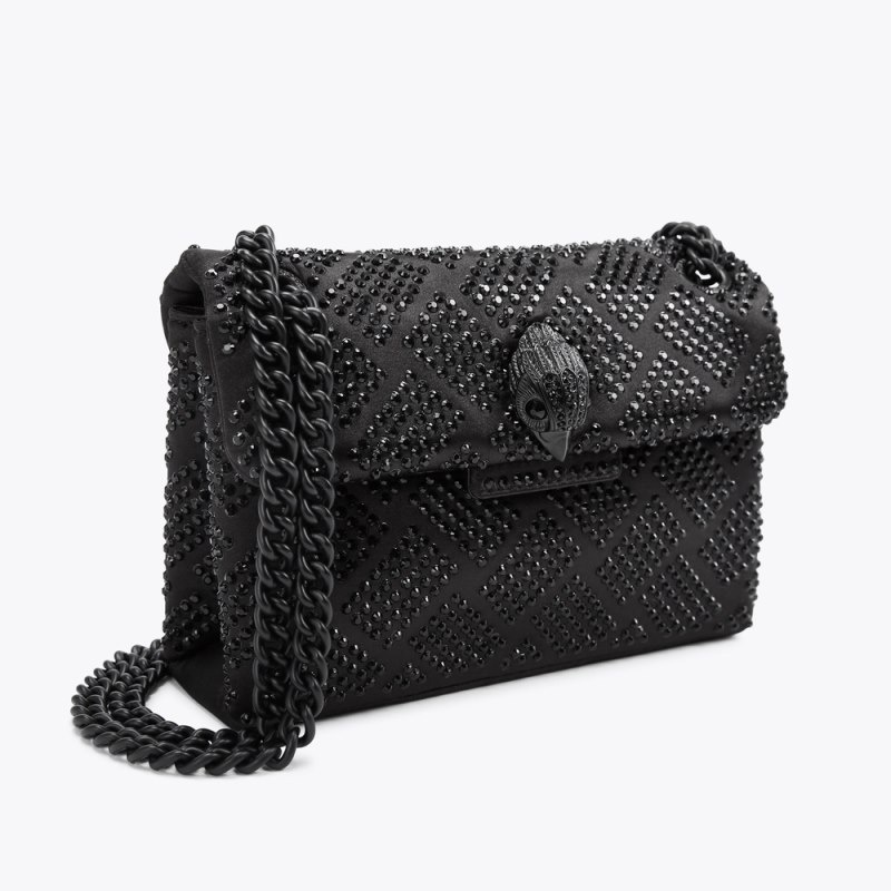 Kurt Geiger London Mini Fabric Kensington Women's Crossbody Bags Black | Malaysia TW60-451