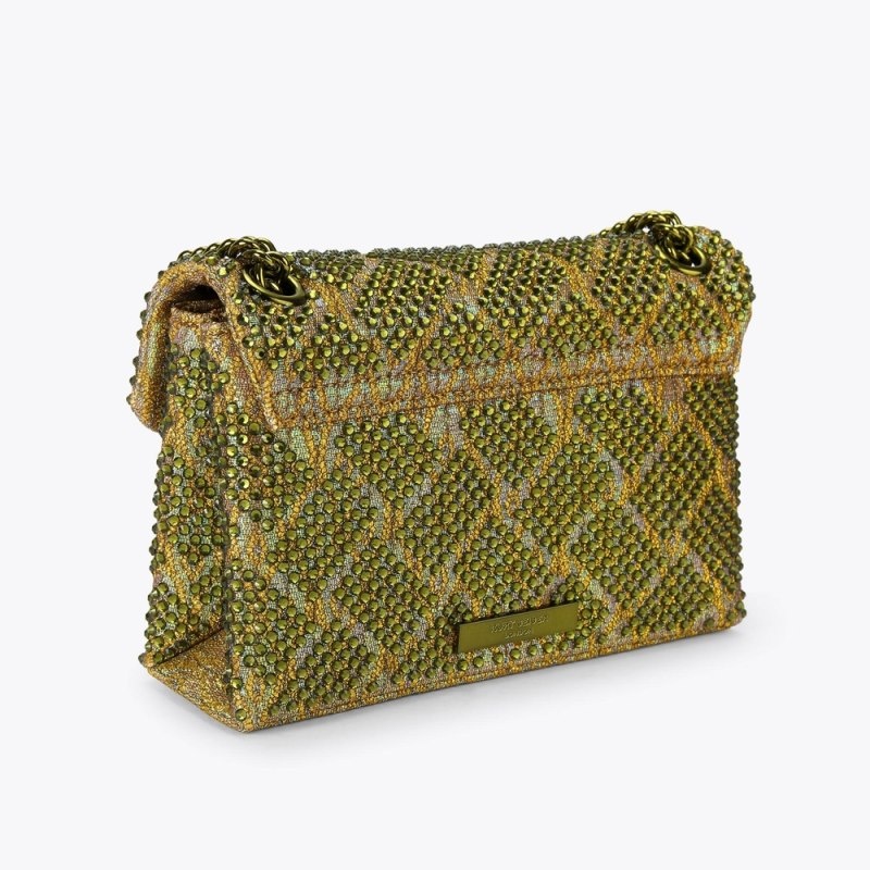 Kurt Geiger London Mini Fabric Kensington Women's Shoulder Bags Bronze | Malaysia TP89-184