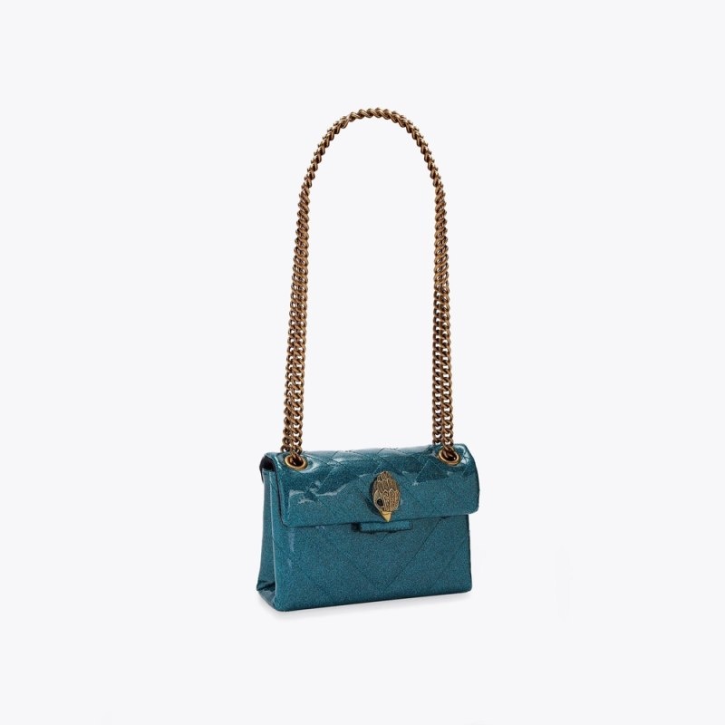 Kurt Geiger London Mini Glitter Kensington Women's Mini Bags Turquoise | Malaysia KO24-126