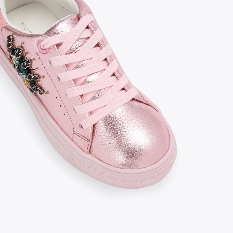 Kurt Geiger London Mini Laney Sneaker Kids Shoes Pink | Malaysia TC01-470