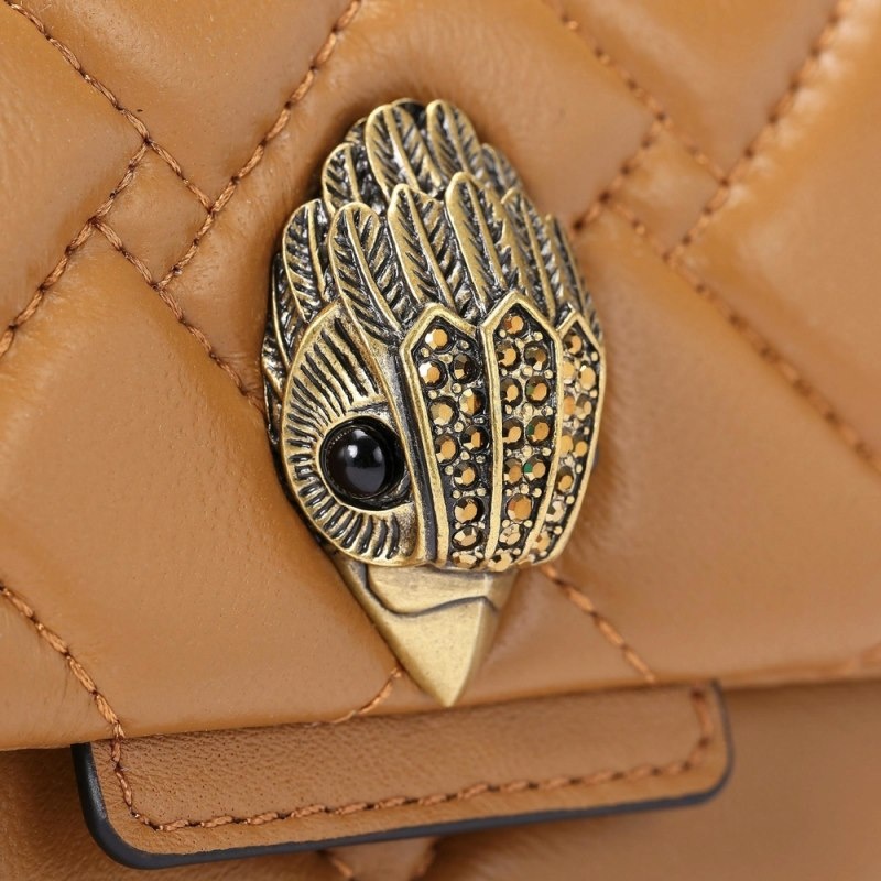 Kurt Geiger London Mini Leather Kensington Women's Crossbody Bags Brown | Malaysia OZ77-356