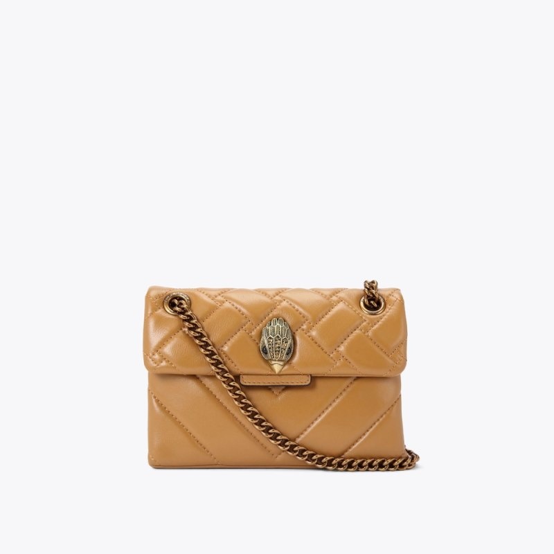 Kurt Geiger London Mini Leather Kensington Women\'s Crossbody Bags Brown | Malaysia OZ77-356