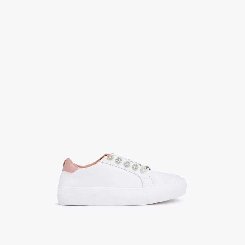 Kurt Geiger London Mini Liviah Sneaker Kids Shoes White | Malaysia PX64-157