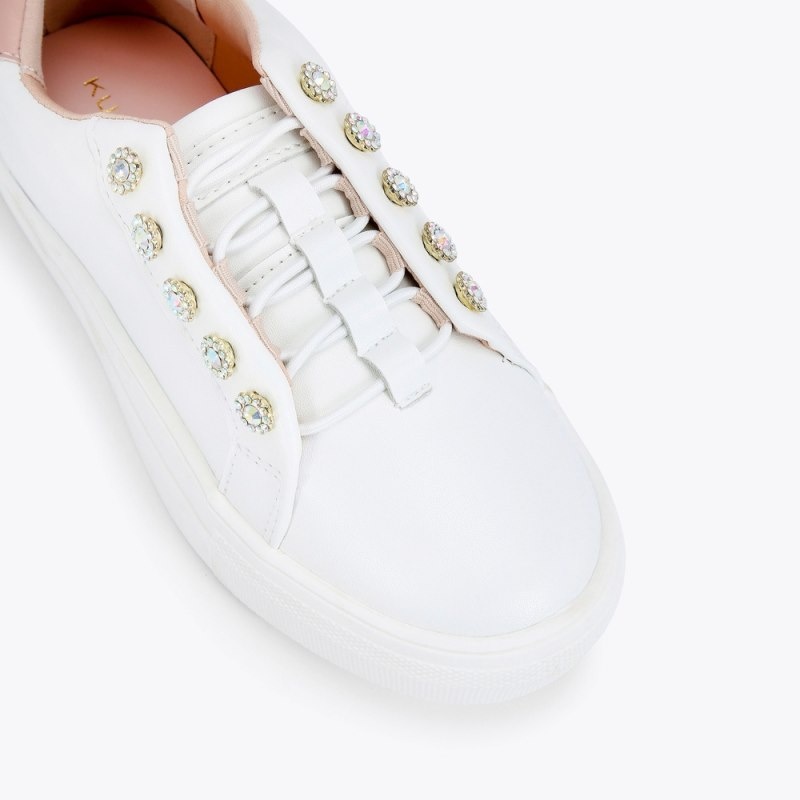 Kurt Geiger London Mini Liviah Sneaker Kids Shoes White | Malaysia LC54-502
