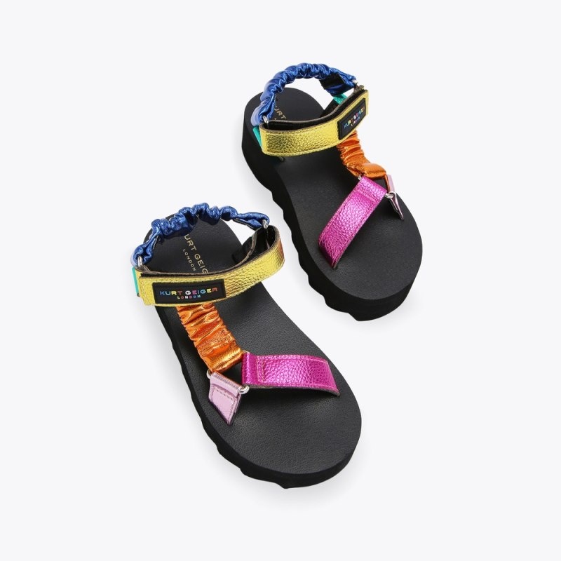 Kurt Geiger London Mini Orion Sandal Kids Shoes Multicolor | Malaysia QQ98-808