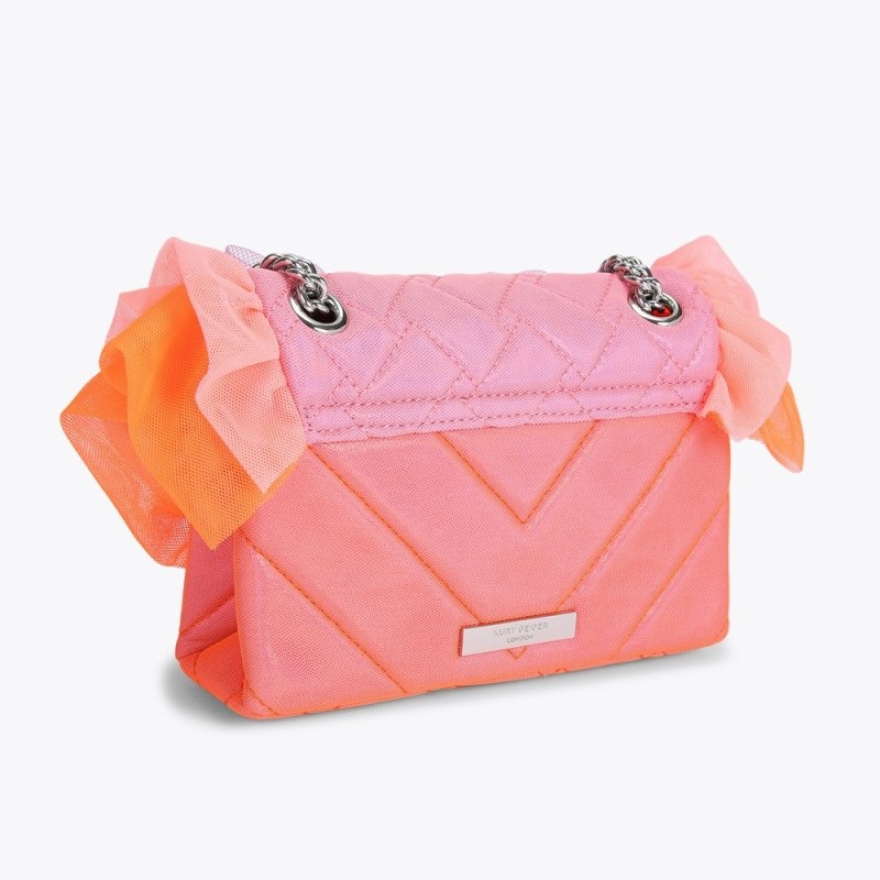 Kurt Geiger London Mini Ruffle Kensington Women's Mini Bags Pink | Malaysia WX16-827