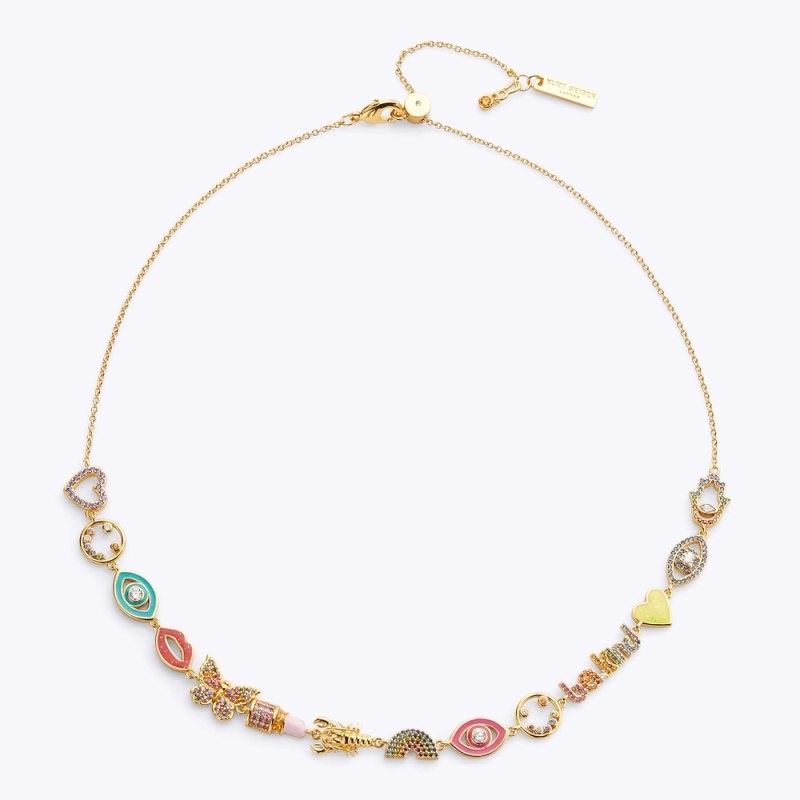Kurt Geiger London Multi Charm Necklace Women\'s Jewelry Multicolor | Malaysia OT80-137