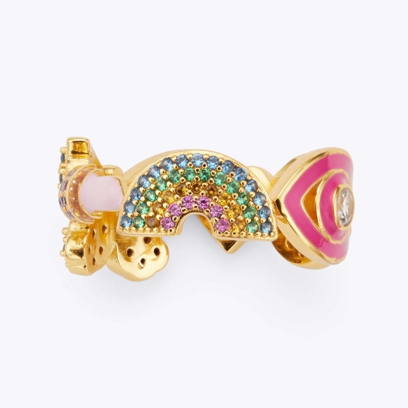Kurt Geiger London Multi Charm Ring Women's Jewelry Multicolor | Malaysia EZ49-927