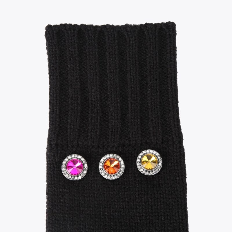 Kurt Geiger London Octavia Knit Women's Gloves Black | Malaysia HH37-746