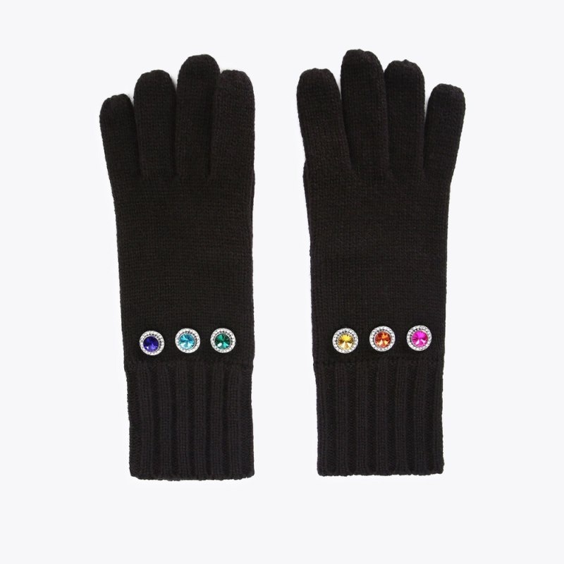 Kurt Geiger London Octavia Knit Women\'s Gloves Black | Malaysia HH37-746