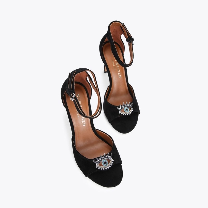 Kurt Geiger London Olive Eye Sandal Women's Heels Black | Malaysia DN81-714