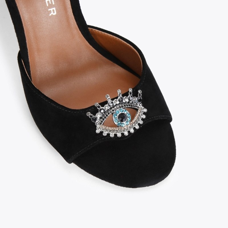 Kurt Geiger London Olive Eye Sandal Women's Heels Black | Malaysia DN81-714
