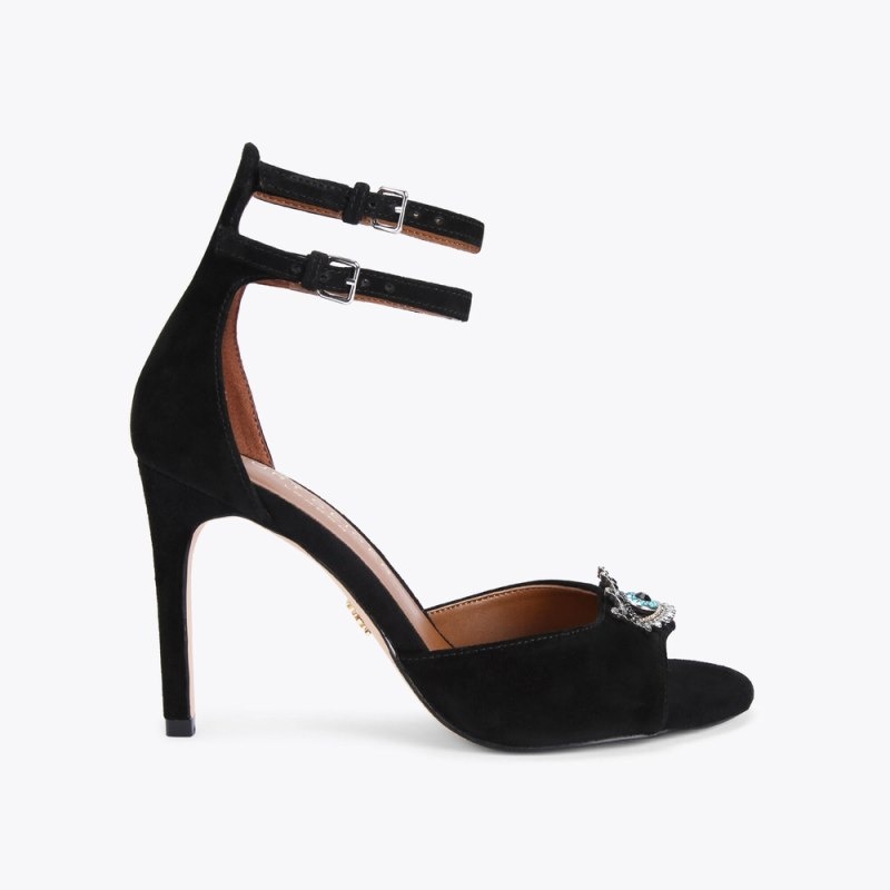 Kurt Geiger London Olive Eye Sandal Women\'s Heels Black | Malaysia DN81-714