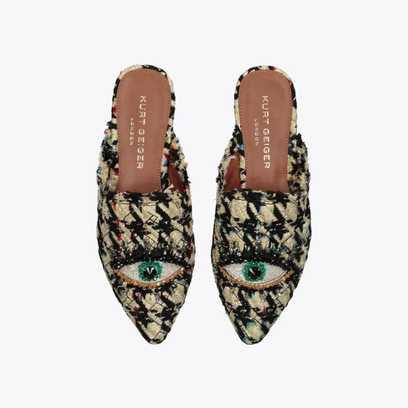 Kurt Geiger London Olive Eye Mule Women's Sandals Gold | Malaysia BO13-606