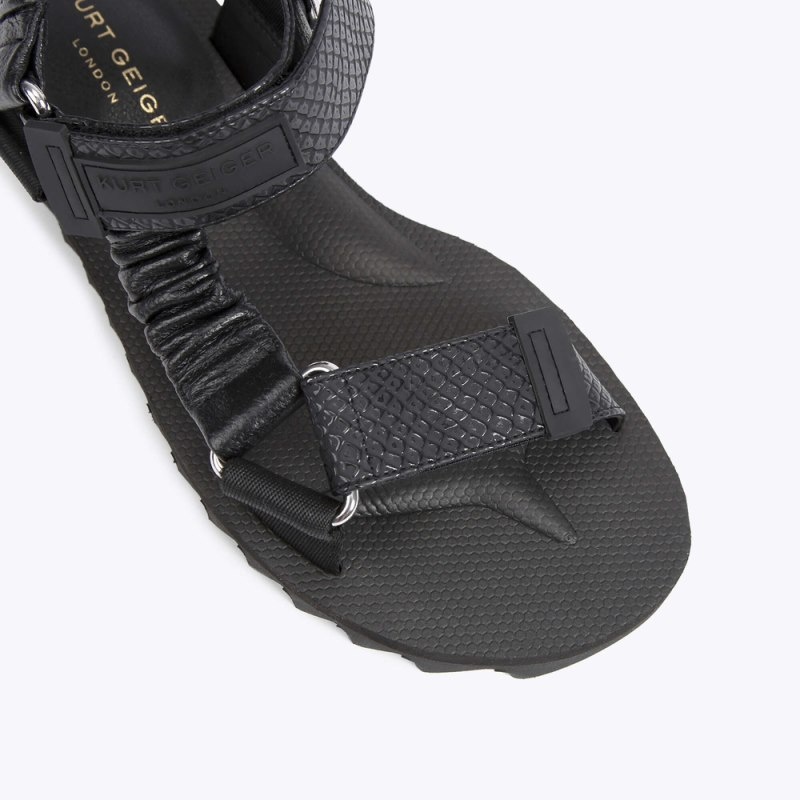 Kurt Geiger London Orion Men's Sandals Black | Malaysia XQ44-654