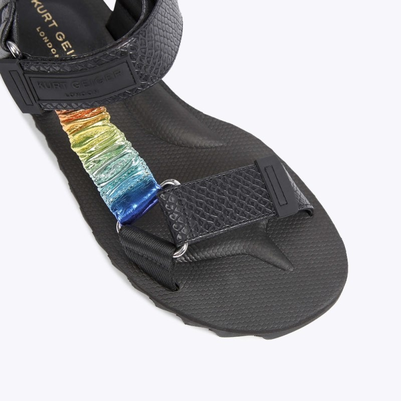 Kurt Geiger London Orion Men's Sandals Black | Malaysia SI02-069