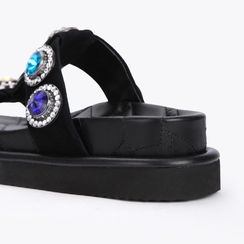 Kurt Geiger London Orson Crystal Women's Sandals Black | Malaysia IW88-756