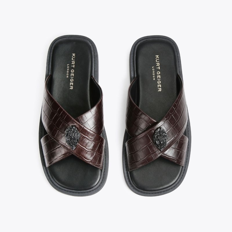 Kurt Geiger London Owen Men's Sandals Brown | Malaysia MT53-408