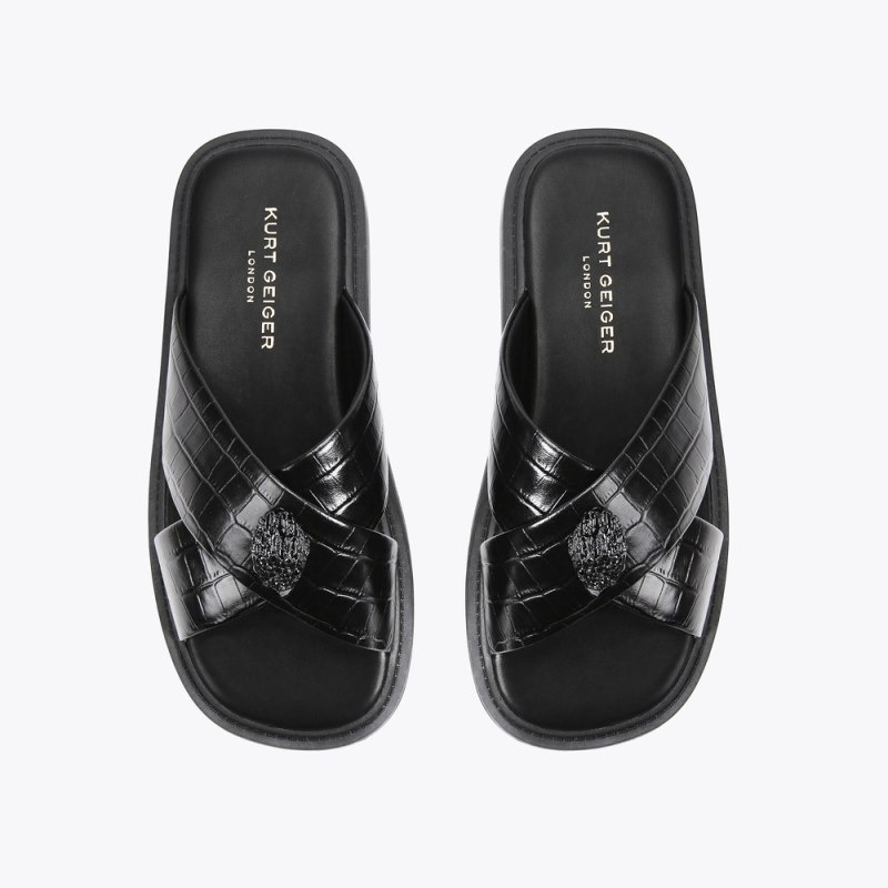 Kurt Geiger London Owen Men's Sandals Black | Malaysia FJ14-927