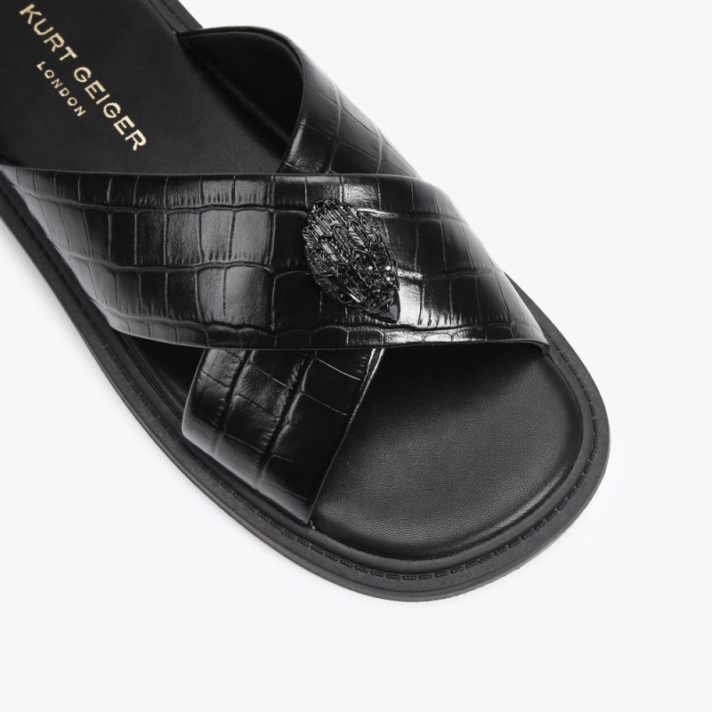 Kurt Geiger London Owen Men's Sandals Black | Malaysia FJ14-927