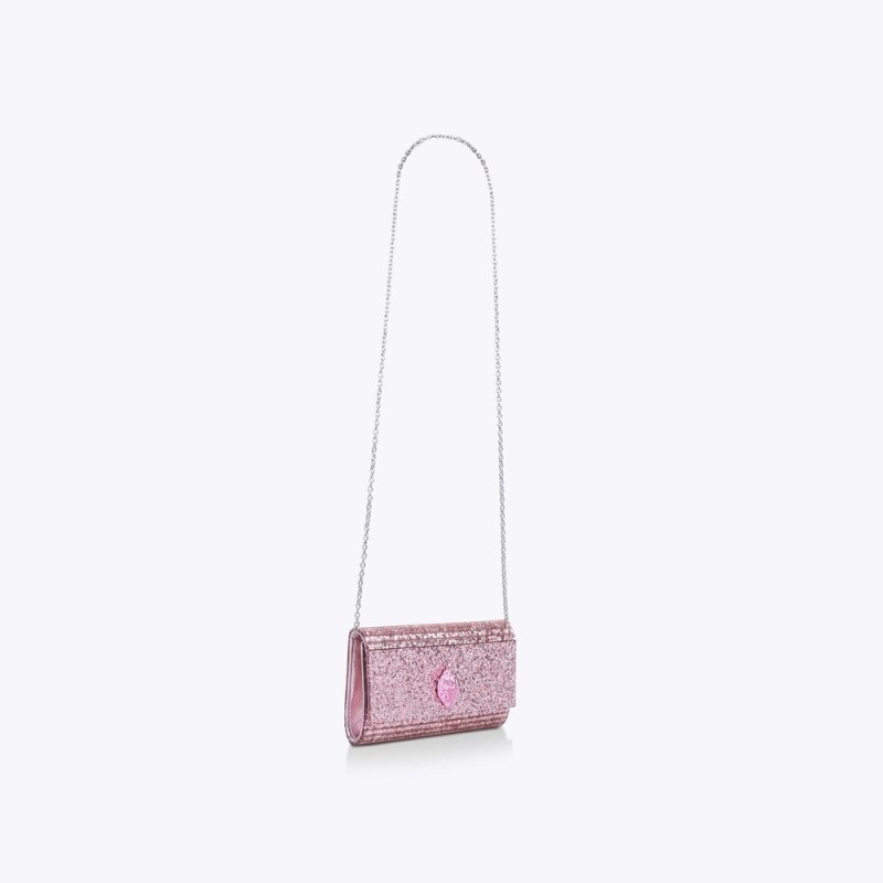 Kurt Geiger London Party Eagle Drench Women's Clutches Pink | Malaysia ZK11-632