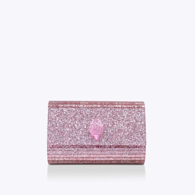 Kurt Geiger London Party Eagle Drench Women\'s Clutches Pink | Malaysia ZK11-632