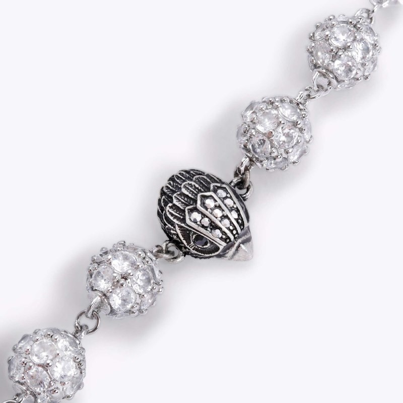 Kurt Geiger London Pave Ball Bracelet Women's Jewelry Silver | Malaysia QS67-199