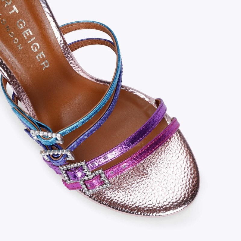 Kurt Geiger London Pierra Gladiator Sandal Women's Heels Multicolor | Malaysia GZ80-362