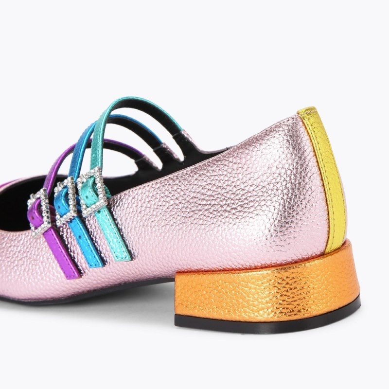 Kurt Geiger London Pierra Mary Jane Women's Flat Shoes Multicolor | Malaysia UF90-513