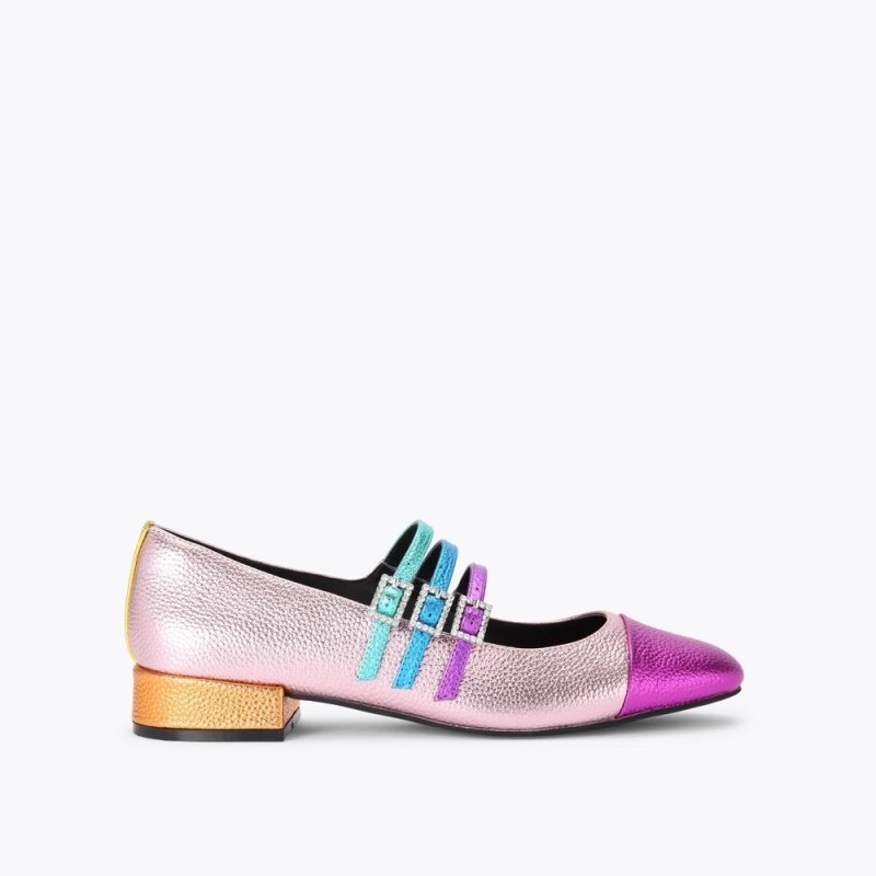Kurt Geiger London Pierra Mary Jane Women\'s Flat Shoes Multicolor | Malaysia UF90-513