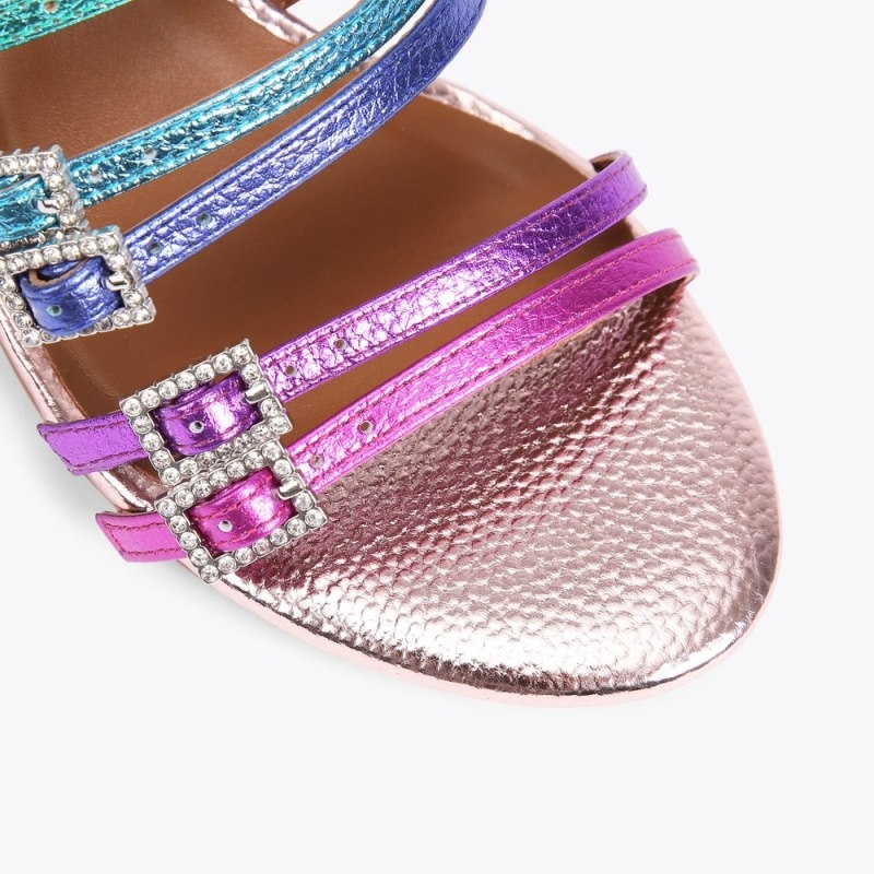 Kurt Geiger London Pierra Mule Heel Women's Sandals Multicolor | Malaysia AL90-682
