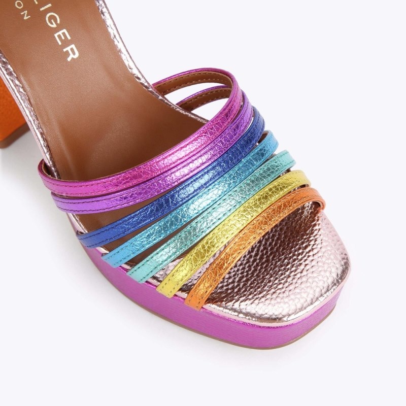 Kurt Geiger London Pierra Platform Women's Heels Multicolor | Malaysia NJ22-681