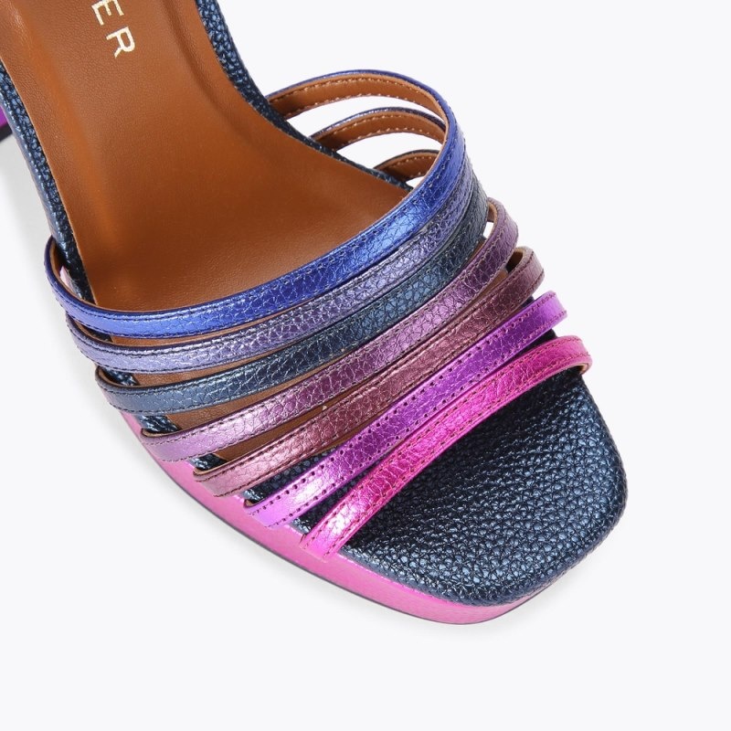 Kurt Geiger London Pierra Platform Women's Sandals Purple | Malaysia KO28-580