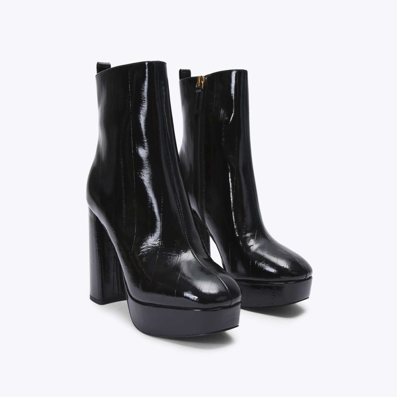 Kurt Geiger London Pierra Platformie Women's Heeled Boots Black | Malaysia GM56-928