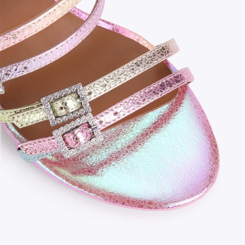 Kurt Geiger London Pierra Sandal Women's Heels Pink | Malaysia FO99-595