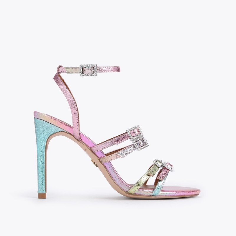 Kurt Geiger London Pierra Sandal Women\'s Heels Pink | Malaysia FO99-595