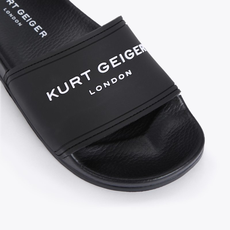 Kurt Geiger London Pool Men's Slides Black | Malaysia RT25-361